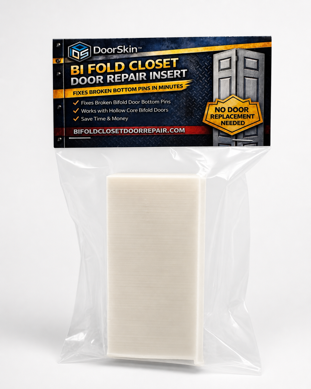Doorskin — Bifold Closet Door Bottom-Pivot Repair Insert